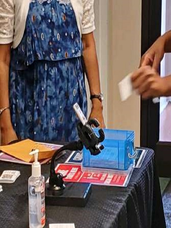 2. Example Check-in Station for Personal QR Codes